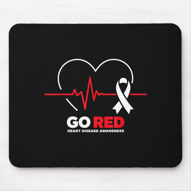 Go Red For Women American Chd Heart Disease Month  Mousepad (Vorne)