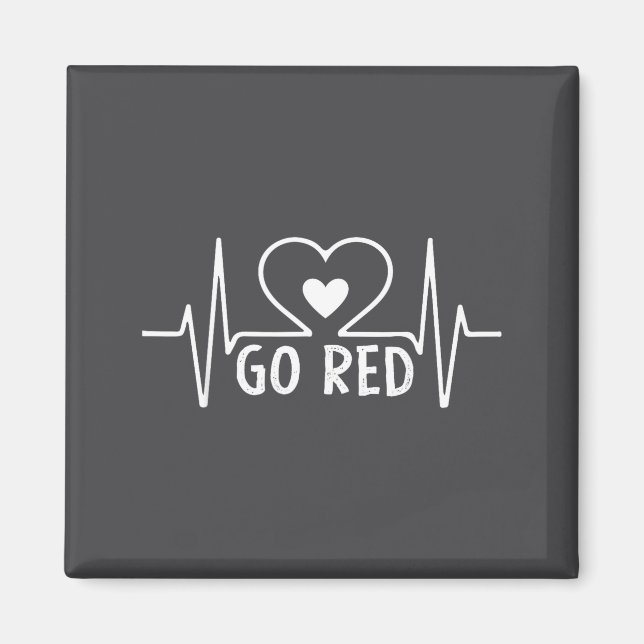 Go Red For Women American Heart Disease Month Awar Magnet (Vorne)