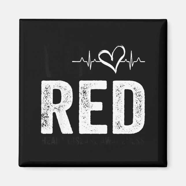 Go Red For Women American Heart Disease Month Awar Magnet (Vorne)