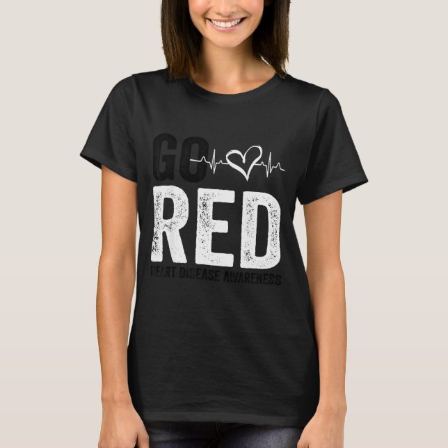 Go Red For Women American Heart Disease Month Awar T-Shirt (Vorderseite)