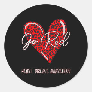 Go Red For Womens Heart Disease Awareness Month Le Runder Aufkleber