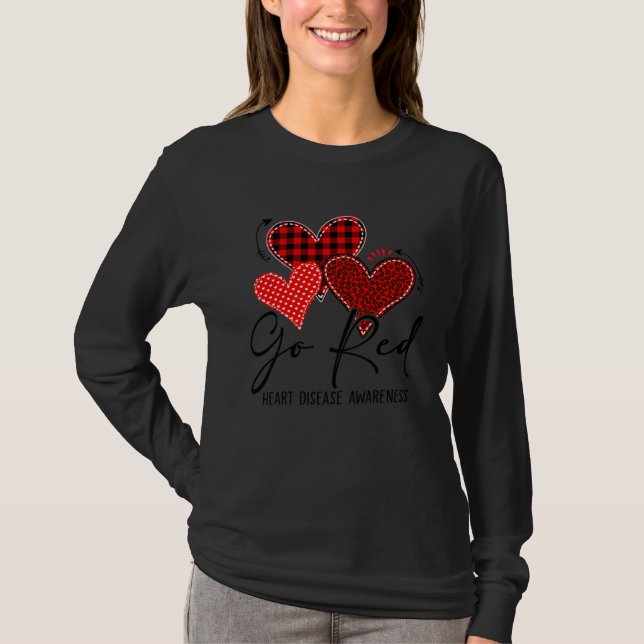 Go Red For Womens Heart Disease Awareness Month Le T-Shirt (Vorderseite)