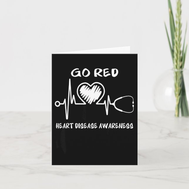 Go Red Heart Disease Awareness Month  Karte (Vorderseite)