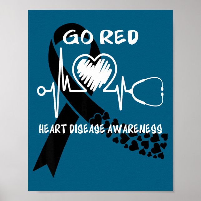 Go Red Heart Disease Awareness Month  Poster (Vorne)