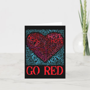 Go Red Hope Herzerkrankung Bewusstsein für Frauen Karte