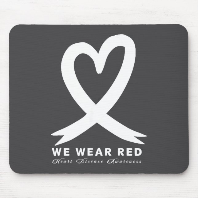 Go Red In February Heart Disease Awareness Health  Mousepad (Vorne)