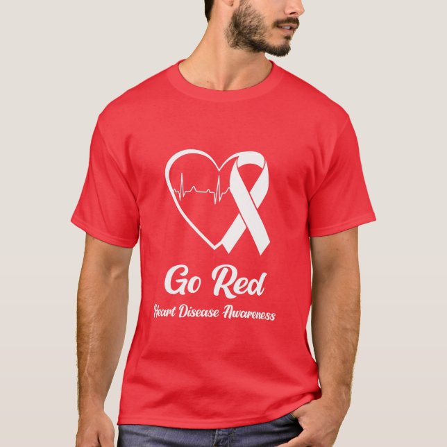 Go Red National Heart Disease Awareness T-Shirt (Vorderseite)