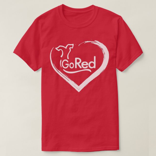 Go Red Women's Heart Health Awareness Monat Februa T-Shirt (Design vorne)