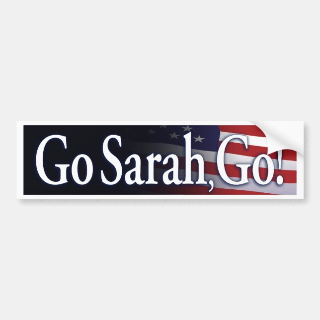 go_sarah_go_Black Autoaufkleber (Vorne)