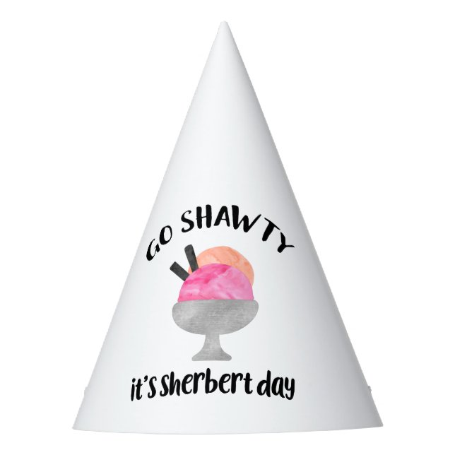 Go Shawty, es ist Sherbert Day Geburtstag Partyhütchen (Vorderseite)