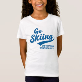 Go Skiing – Minimal Winter Sports Typography Desig T-Shirt