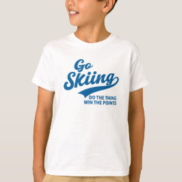 Go Skiing – Minimal Winter Sports Typography Desig T-Shirt