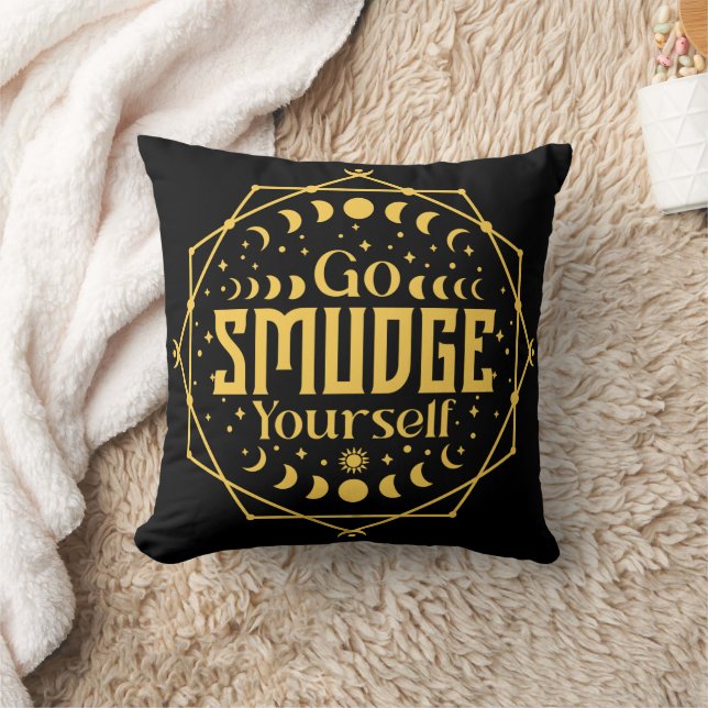Go Smudge Sie selbst Celestial Moon Phases Hallowe Kissen (Decke)