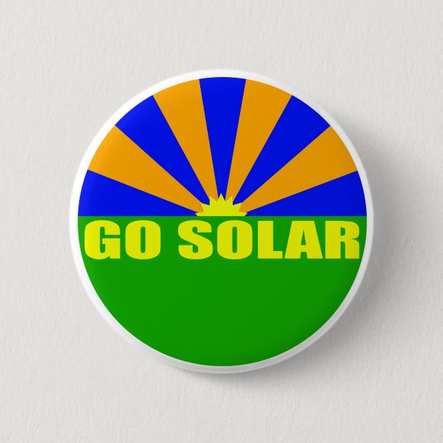 Go Solar (grüne Sonnenaufgangsschaltfläche) Button (Vorderseite)