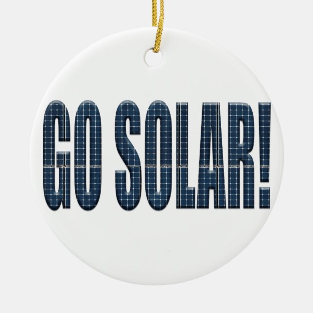 "Go solar!" Keramikornament (Vorne)