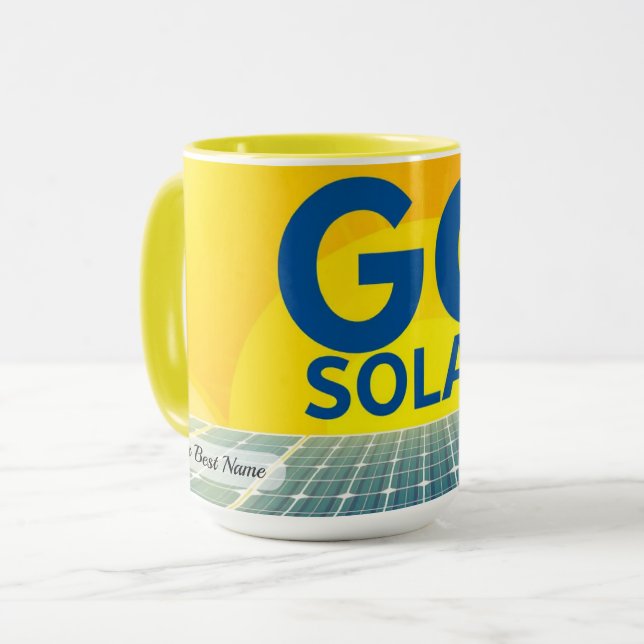 Go Solar Ray Mug Custom Tasse (Vorderseite Links)