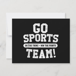 Go Sport Team! Funny Sports Dankeskarte