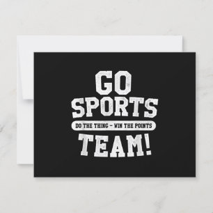 Go Sport Team! Funny Sports RSVP Karte
