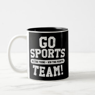 Go Sport Team! Funny Sports Zweifarbige Tasse