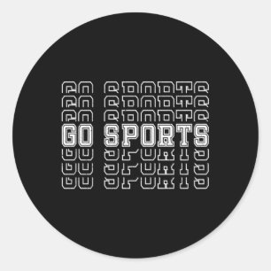 Go Sports Go Go Fußball Runder Aufkleber