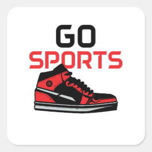 Go Sports Quadratischer Aufkleber