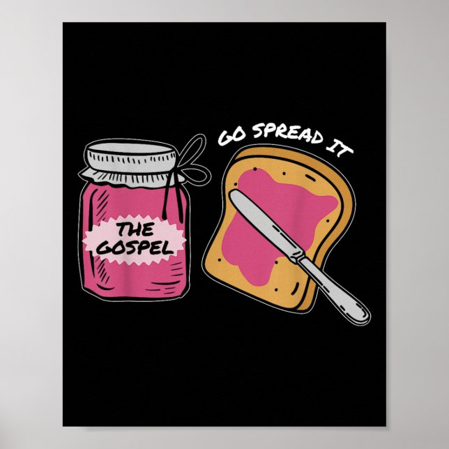 Go Spread It Evangelium, Funny Bible Verse Poster (Vorne)