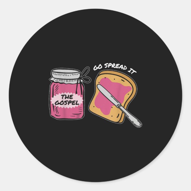 Go Spread It Evangelium, Funny Bible Verse Runder Aufkleber (Vorderseite)