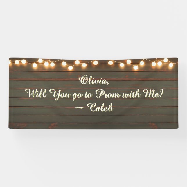  Go to Prom with Me | Romantic Promposal Banner (Horizontal)