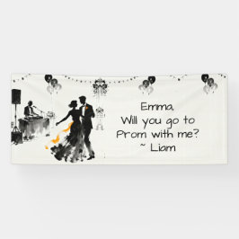 Go to Prom with Me | Romantic Promposal Banner