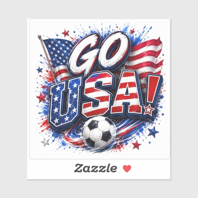 Go USA  | Amerikanisch  Aufkleber (Blatt)