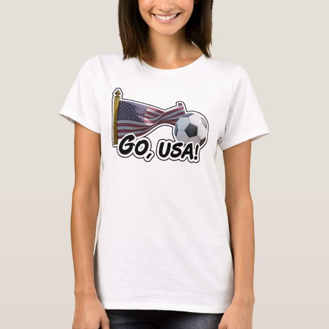 Go, USA Soccer Fan T-Shirt (Vorderseite)