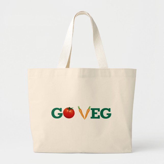 Go Veg Tote Tasche (Vorne)