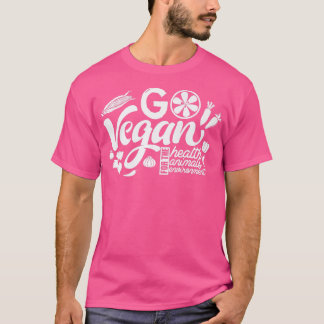 Go Vegan Clean Healthy Eating Green Proud Vegetar T-Shirt