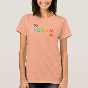 GO vegan - weiß - Maßgeschneidert T-Shirt