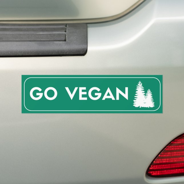 GO VEGANER Autoaufkleber (Auf Auto)