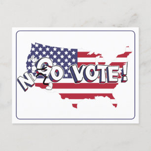 Go Vote! Wahlaufforderungs Postkarte