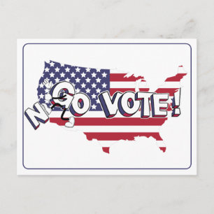 Go Vote! Wahlaufforderungs Postkarte