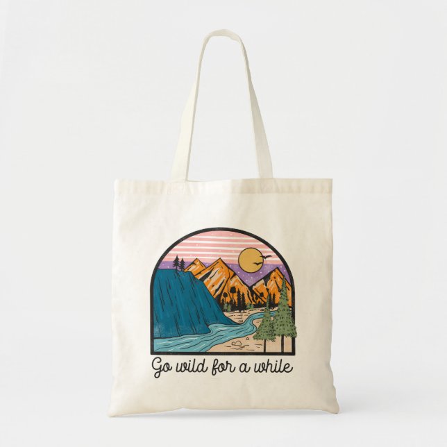 Go Wild Adventure Camping Tote Bag Tragetasche (Vorne)