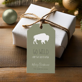 Go Wild Buffalo Adventures Muster White ID602 Geschenkanhänger