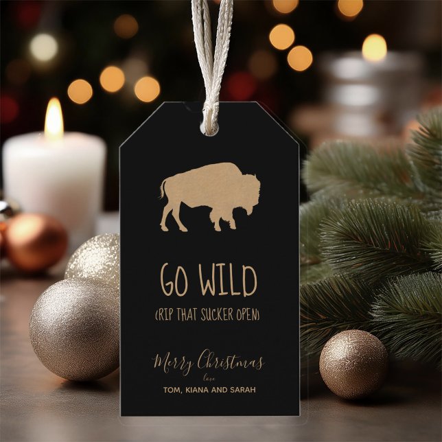 Go Wild Buffalo Kraft Papier ID602 Geschenkanhänger (Von Creator hochgeladen)