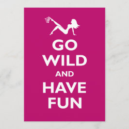 Go Wild Junggeselinnen-Abschied Einladungen