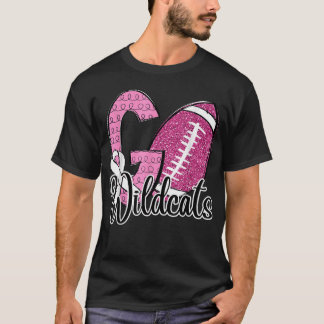 Go Wildcats School Sport Fan Spirit Breast Cancer T-Shirt