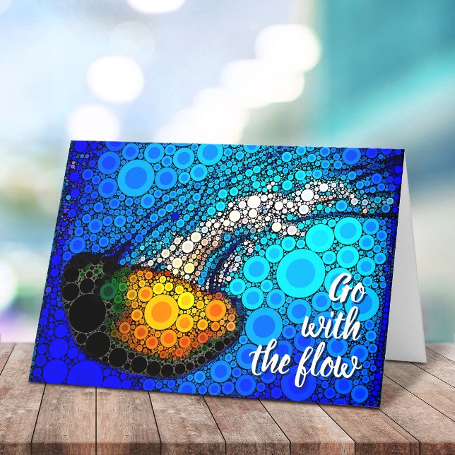 Go with Flow Fun Ocean Jellyfish Modernes Skript Karte (Von Creator hochgeladen)