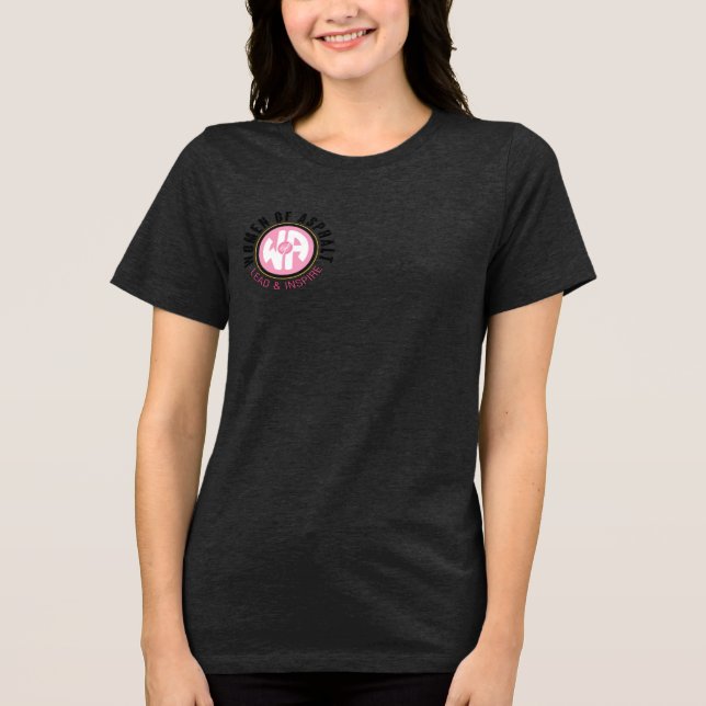 "Go with Pink" Ladys Black T - Shirt (Vorderseite)