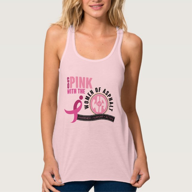 "Go with Pink" Ladys Tank Top (Vorderseite)
