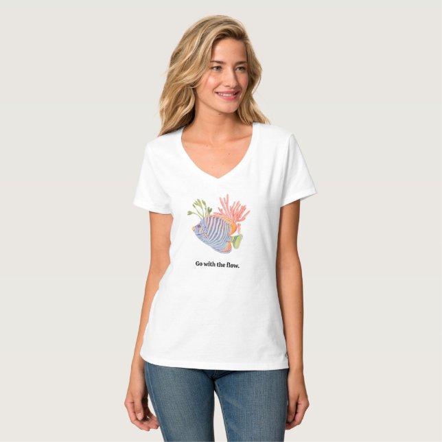 Go with the flow T-Shirt (Vorderseite Vollansicht)