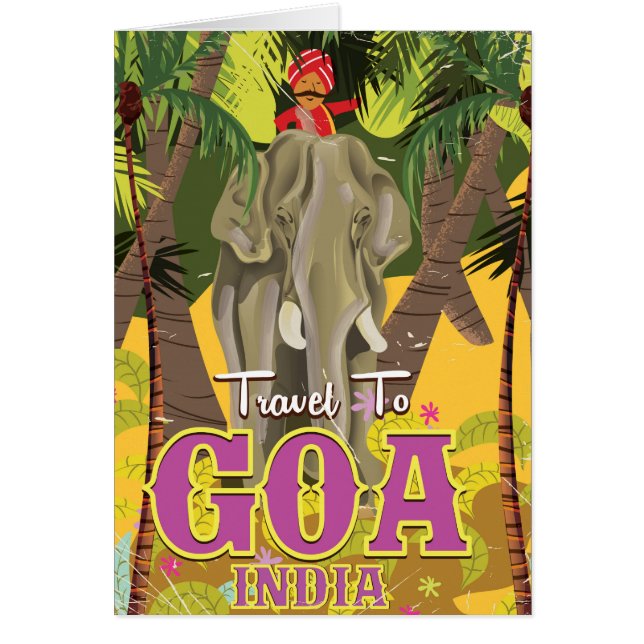Goa Elefant indischer Urlaubsposter (Vorne)