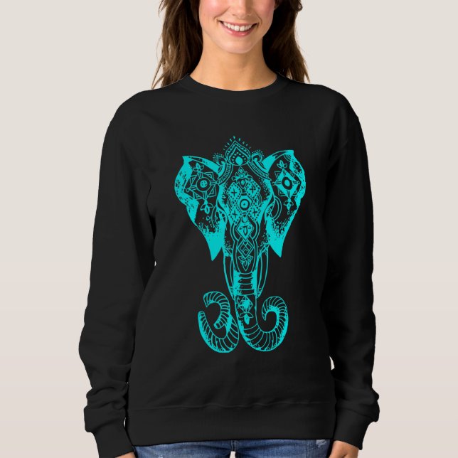 GoA Elephant - Psychedelic Trance - OM Psytrance Sweatshirt (Vorderseite)