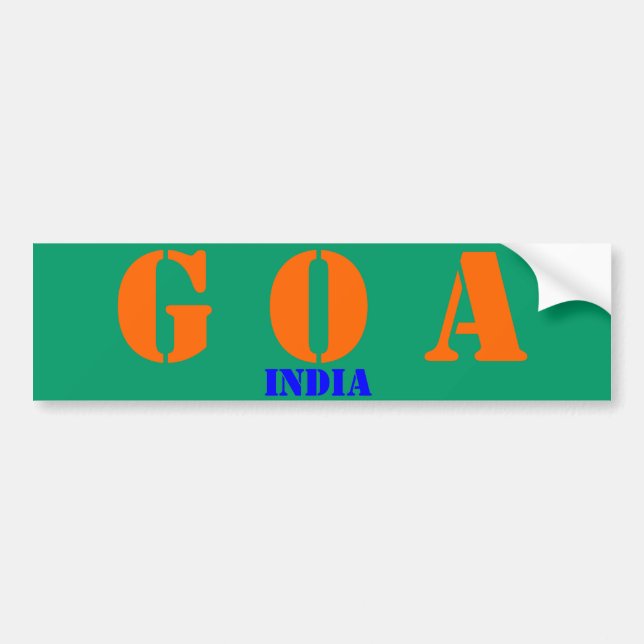 Goa India Autoaufkleber (Vorne)