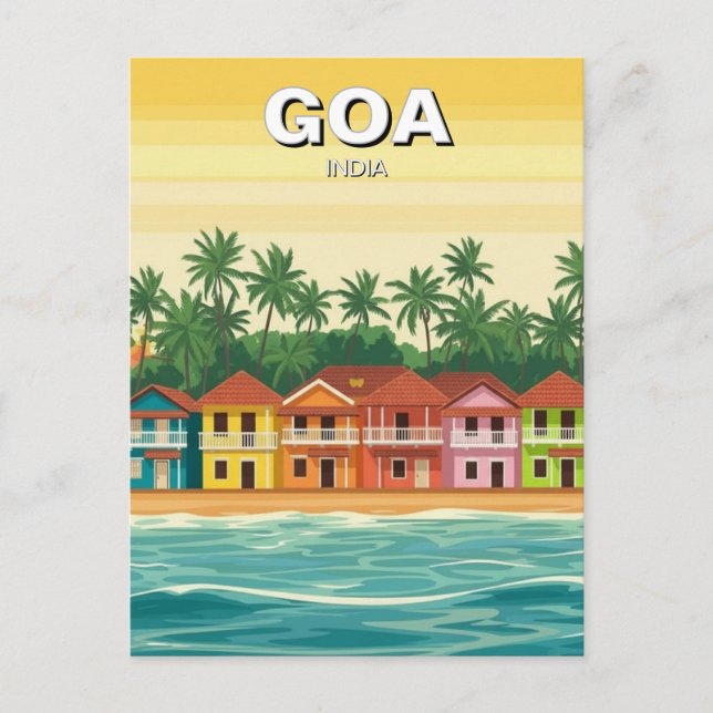 Goa India Postkarte (Vorderseite)